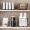 Shiok DecorStorage Basket(Steel) With Handles  For Kitchen Cabinets, Pantry, Bathroom, Laundry Room, Closets, Garage, 10 X 10