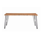 Coaster Furniture Sherman Rectangular Natural Acacia and Matte Black Dining Table 190911