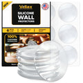Clear Wall Door Handle Stopper 2' Set. 6 Pcs, With Self Strong Adhesive For Stopping Wall Damage & Noise From Doors, Guard Door