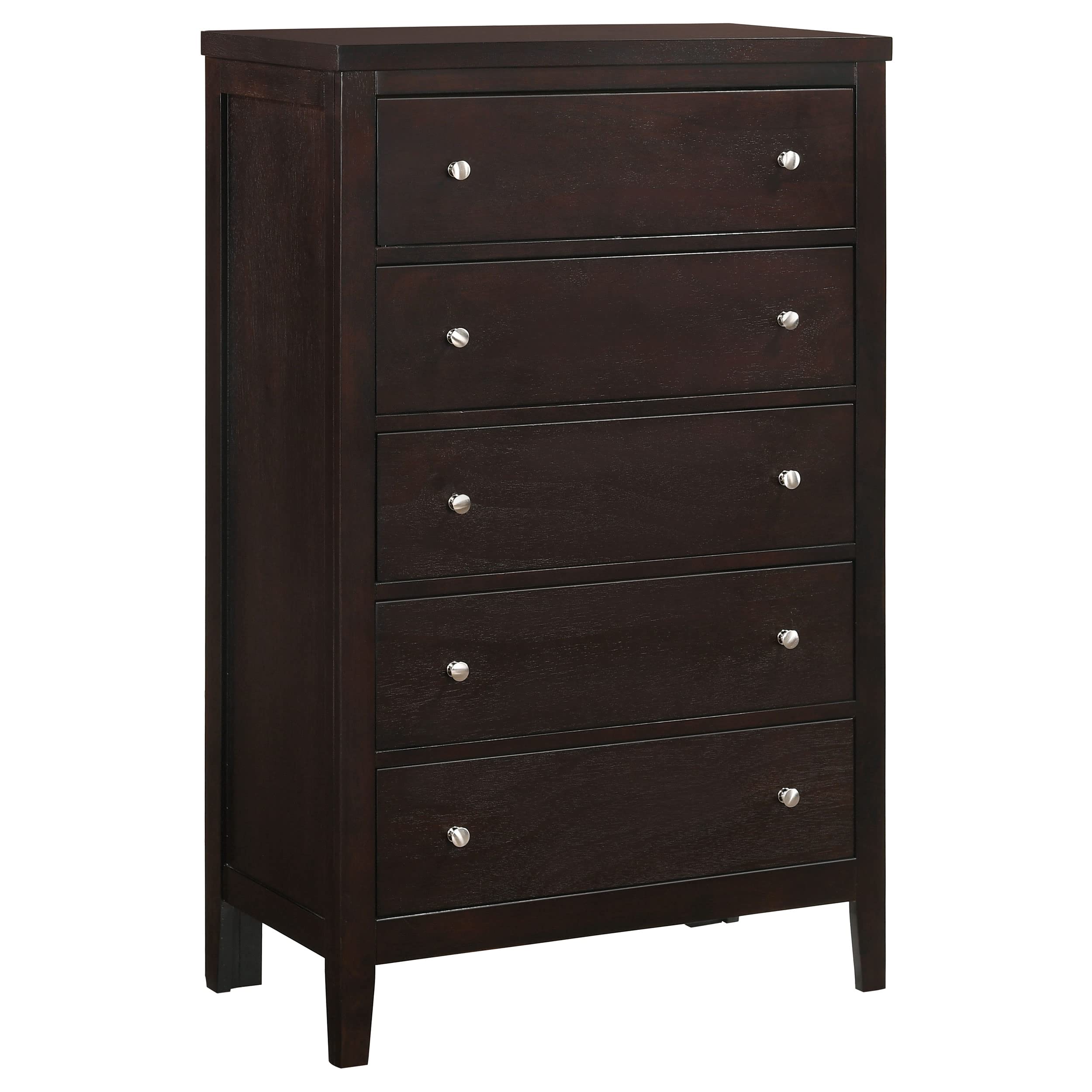Coaster Home Furnishings Carlton 5-Drawer Rectangular Chest, Cappuccino