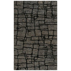 Rizzy Home Alora Decor Winston 5' X 8' Geometric Charcoal/Black/Grey Hand-Tufted Area Rug