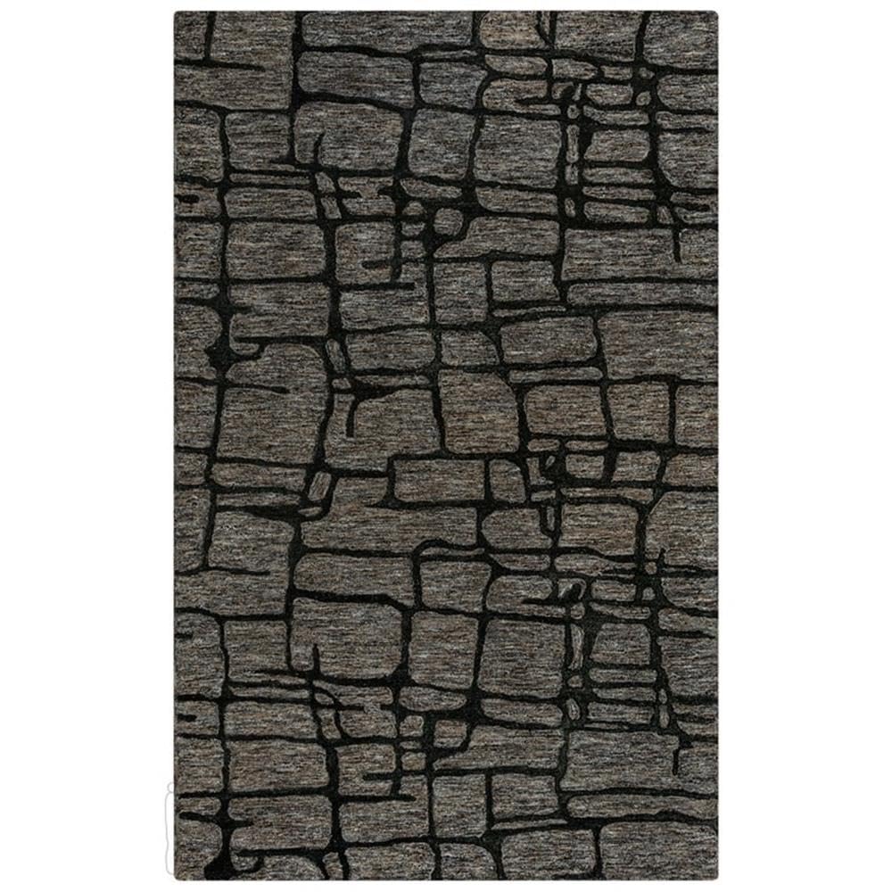 Alora Decor Winston 7'9&quot; X 9'9&quot; Charcoal/Black/Grey Hand-Tufted Area Rug