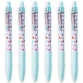Zebra Z-Grip Smooth - Retractable Ballpoint Pen - Pack Of 6 - Black Ink - Sweetie Blue Barrel Design