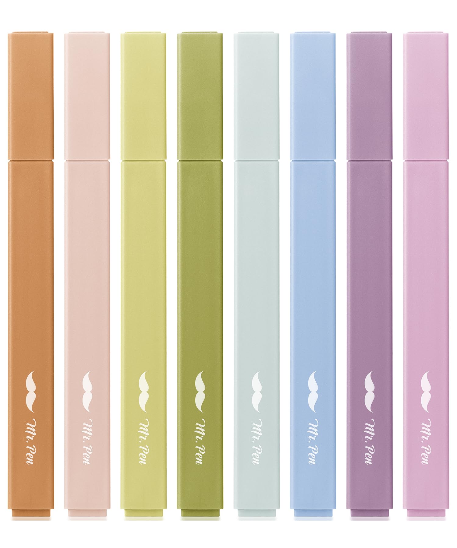 Mr. Pen- Aesthetic Highlighters, 8 Pack, Chisel Tip, Verdant Earth, Cute Highlighters Assorted Colors, Cute Markers