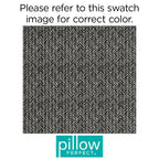 Pillow Perfect Outdoor/Indoor Throw Pillows, Large - 18.5' X 18.5', Black Herringbone Night, 2 Count