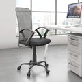 Nilkamal Hanoi Mid Back Cushioned Seat Mesh Back Ergonomic Office Chair With Adjustable Height And Push Back Mechanism (Grey)