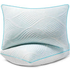 Smilereve Pillows King Size Set of 2 Cooling Memory Foam Pillows for Sleeping Adjustable Firm Pillow for Back and Side Sleeper
