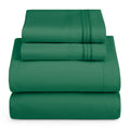 Hearth & Harbor Rv Short Queen Size Sheets - 4 Piece Bed Sheet Set, Hotel Luxury Double Brushed Bed Sheets - Extra Soft Bedding Sheets & Pillowcases, Short Queen, Hunter Green
