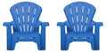 Little Tikes Kids Garden Chair 2 Pack in Blue, Outdoor Toddler Activity Adirondack Chairs for Picnic, Garden, Patio, Backyard & 