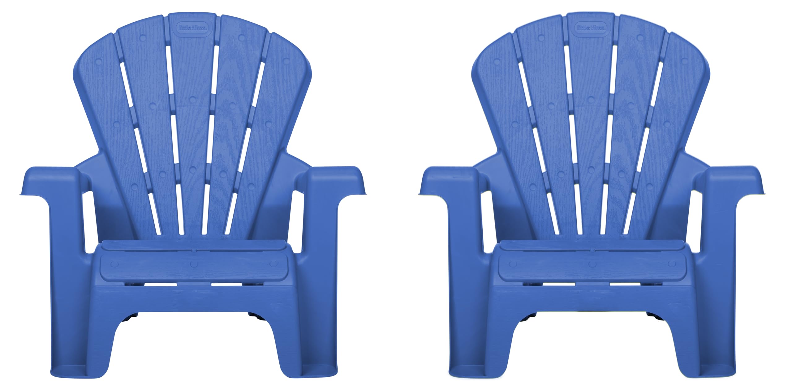 Little Tikes Kids Garden Chair 2 Pack in Blue, Outdoor Toddler Activity Adirondack Chairs for Picnic, Garden, Patio, Backyard & 