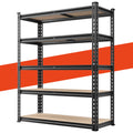 REIBII 72'' Garage Shelving Heavy Duty Storage Shelves 2000LBS Garage Shelves 5 Tier Metal Storage Shelving Unit Adjustable Gara