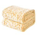 Fy Fiber House Flannel Fleece Leopard Print Throw Blanket Super Soft Lightweight Fluffy Twin Blankets For Couch, 60''X80'',Yello