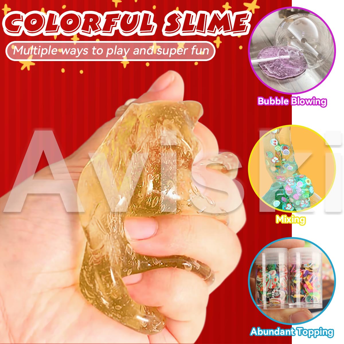 Christmas Fidget Advent Calendar 2024, Crystal Slime Holiday Surprise Gift Set, 24 Days Christmas Countdown Calendar Xmas Toys G