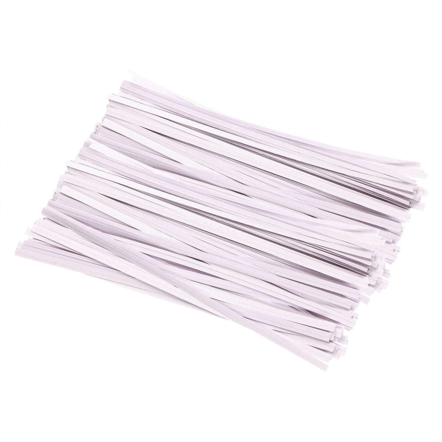 Onlykxy 1000 Pieces Kraft Paper Twist Ties, Paper Twist Ties, Bread Twist Ties, Candy Ties For Bags, 6 Inch, White