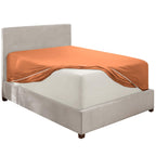 Nestl Extra Deep Pocket Full Fitted Sheet, Rust Full Size Fitted Sheet Only, 1800 Microfiber Fitted Bed Sheet, Ultra Soft Full Bed Fitted Sheet Fits Up To 24 Inch Mattress