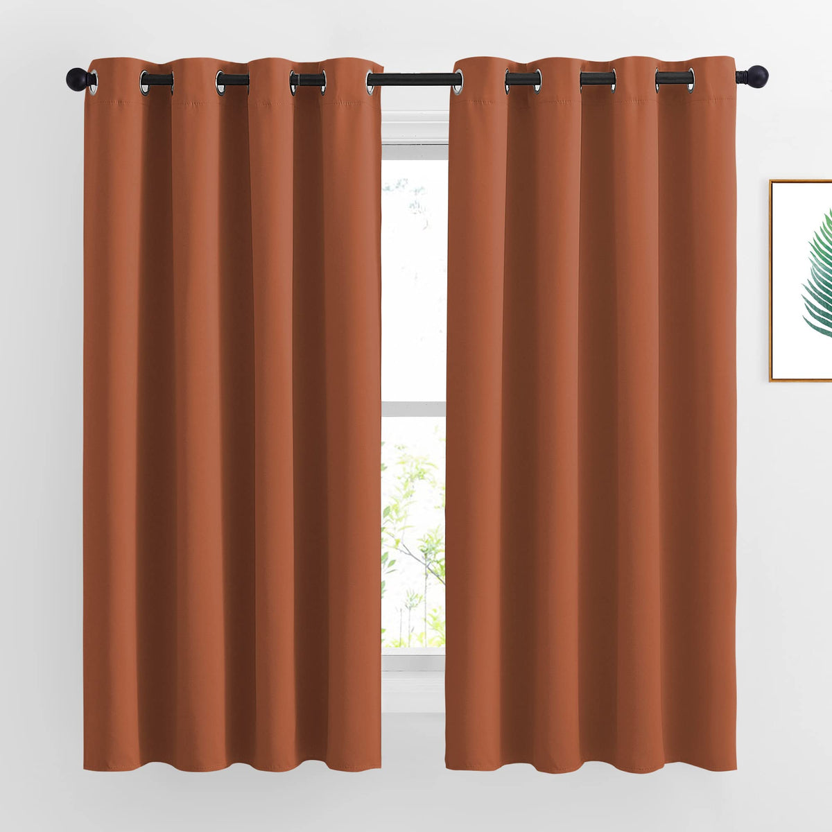 Nicetown Room Darkening Curtains For Bedroom - Grommet Top Thermal Insulated Light Reducing Energy Saving Privacy Drapes For Nur