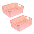 ANNIYA 2 Pack Shower Caddy Portable Basket for Bathroom Dorm, Pink