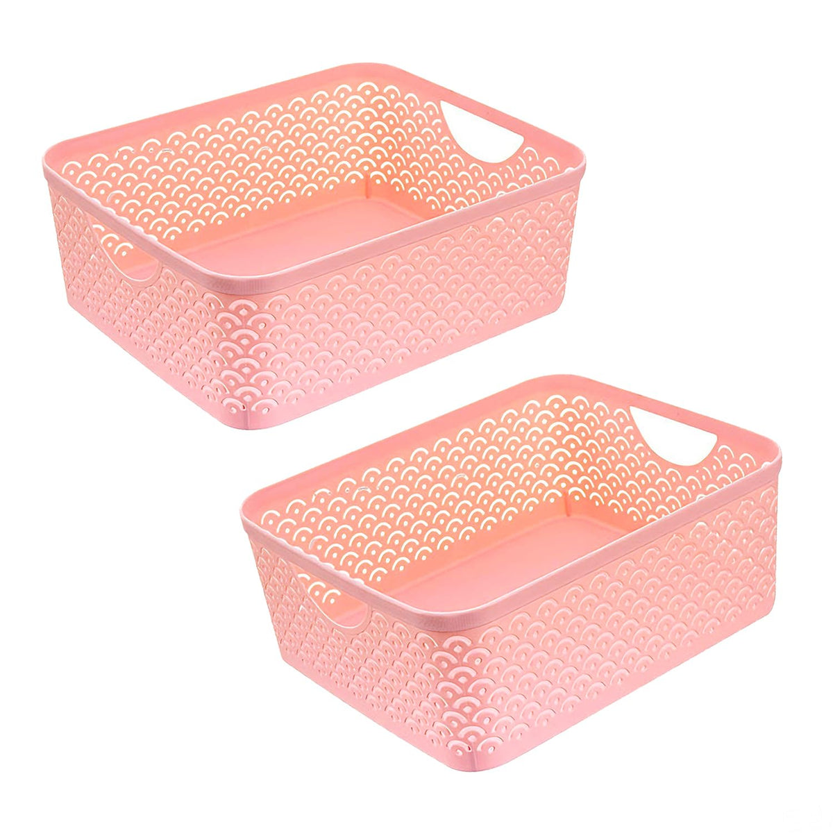 ANNIYA 2 Pack Shower Caddy Portable Basket for Bathroom Dorm, Pink