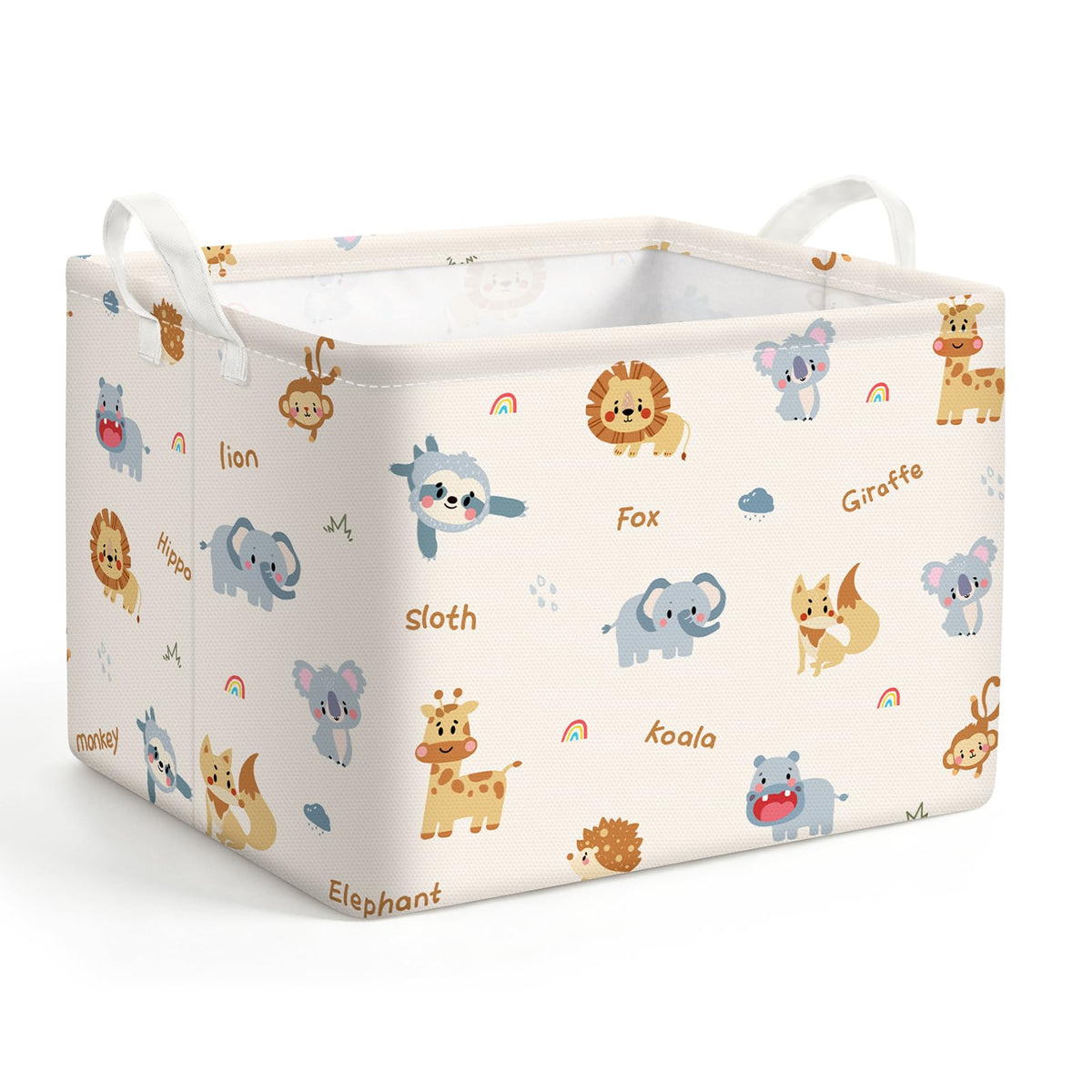 wooshwa Kids Storage Bins with Handles, Rectangular Baby Baskets Organizer