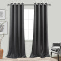 Slate Grey Curtains 108 Inches Long for 9 Foot High Ceiling Window 2 Panels Grommet XL Oversized Light Blocking Insulated Therma