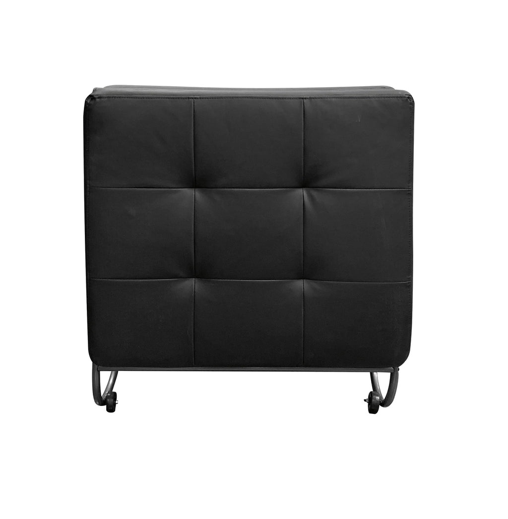 Acme Furniture Senon Futon Chair In Silver And Black