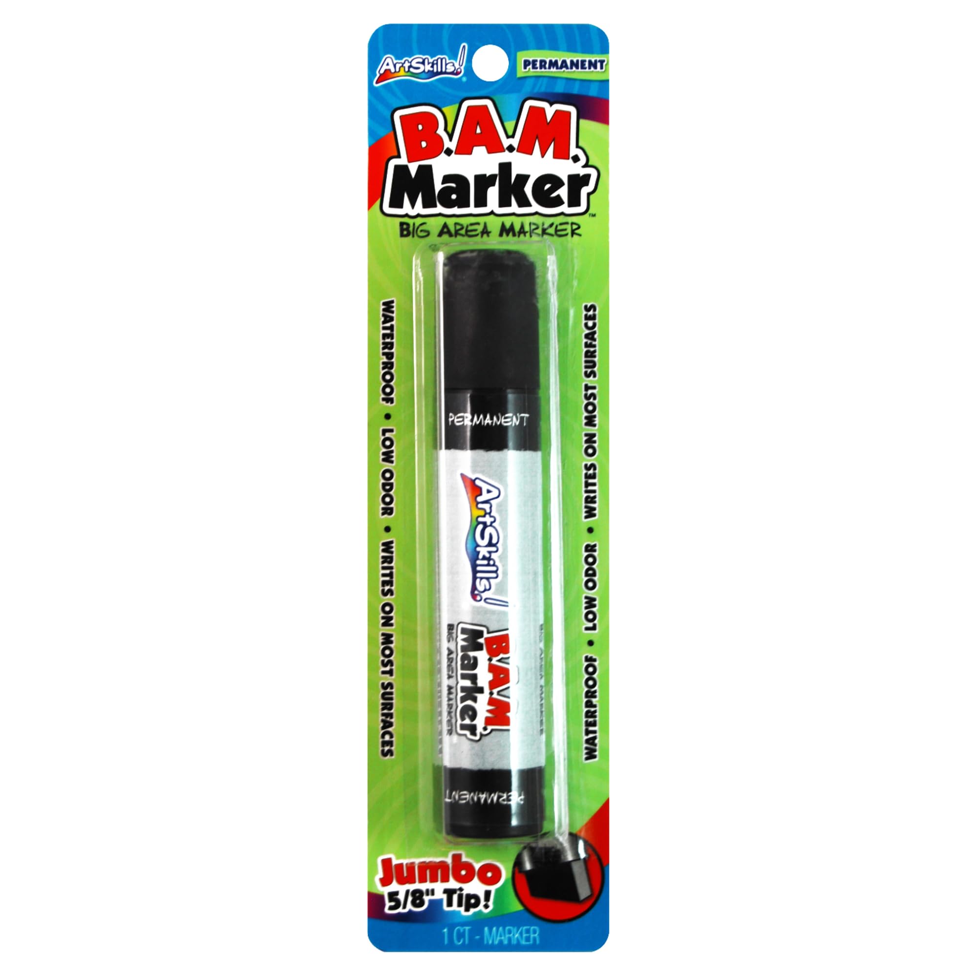 Artskills Chisel Edge Jumbo Permanent Marker, Black (Pa-1447)