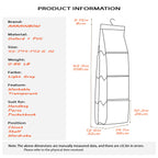 Aarainbow 2 Packs Hanging Handbag Purse Organizer For Closet, 8 Pockets Space Saving Purse Storage Organizers, Wardrobe Bag Organizer Pocketbook Organizer, 45.7 L X 14.1W (2 Light Gray)