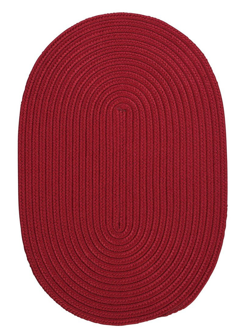 Colonial Mills Boca Raton Braided Polypropylene Sangria 7'X9' Oval Rug