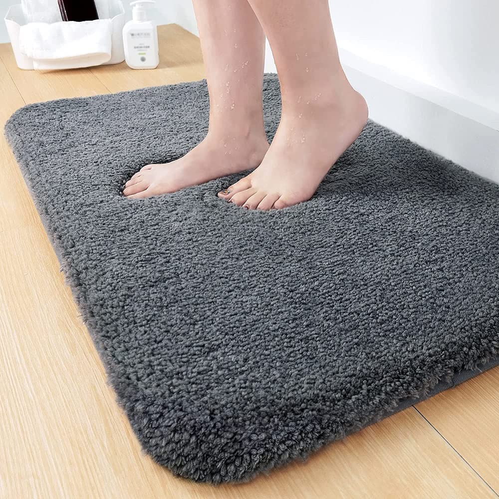 LUCRE Microfiber Bath Mat for Bathroom Anti Slip (40X60 CM) Model M2164