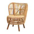 bali & pari Nagoya Natural Rattan Accent Chair, Light Honey/Natural Teak (235-13342-HiT)