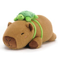 SQEQE Weighted Stuffed Animals Capybara Plush, Weighted Capybara Stuffed Animals with Turtle Backpack, Soft Pillow Toy for Kids 