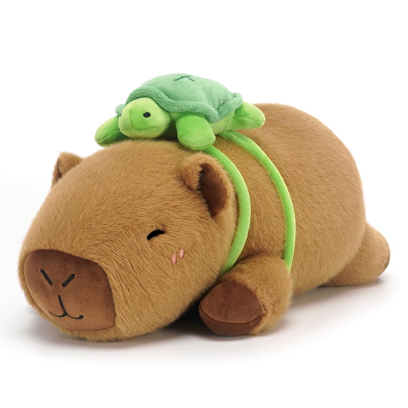 SQEQE Weighted Stuffed Animals Capybara Plush, Weighted Capybara Stuffed Animals with Turtle Backpack, Soft Pillow Toy for Kids 