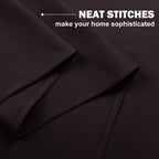Nicetown Kitchen Curtains Window Treatments - Eyelet Top Home Fashion Blackout Curtains Tailored Drapes For Cafe (Toffee Brown, Double Piece, W52 X L24 1.2 Inches Header)