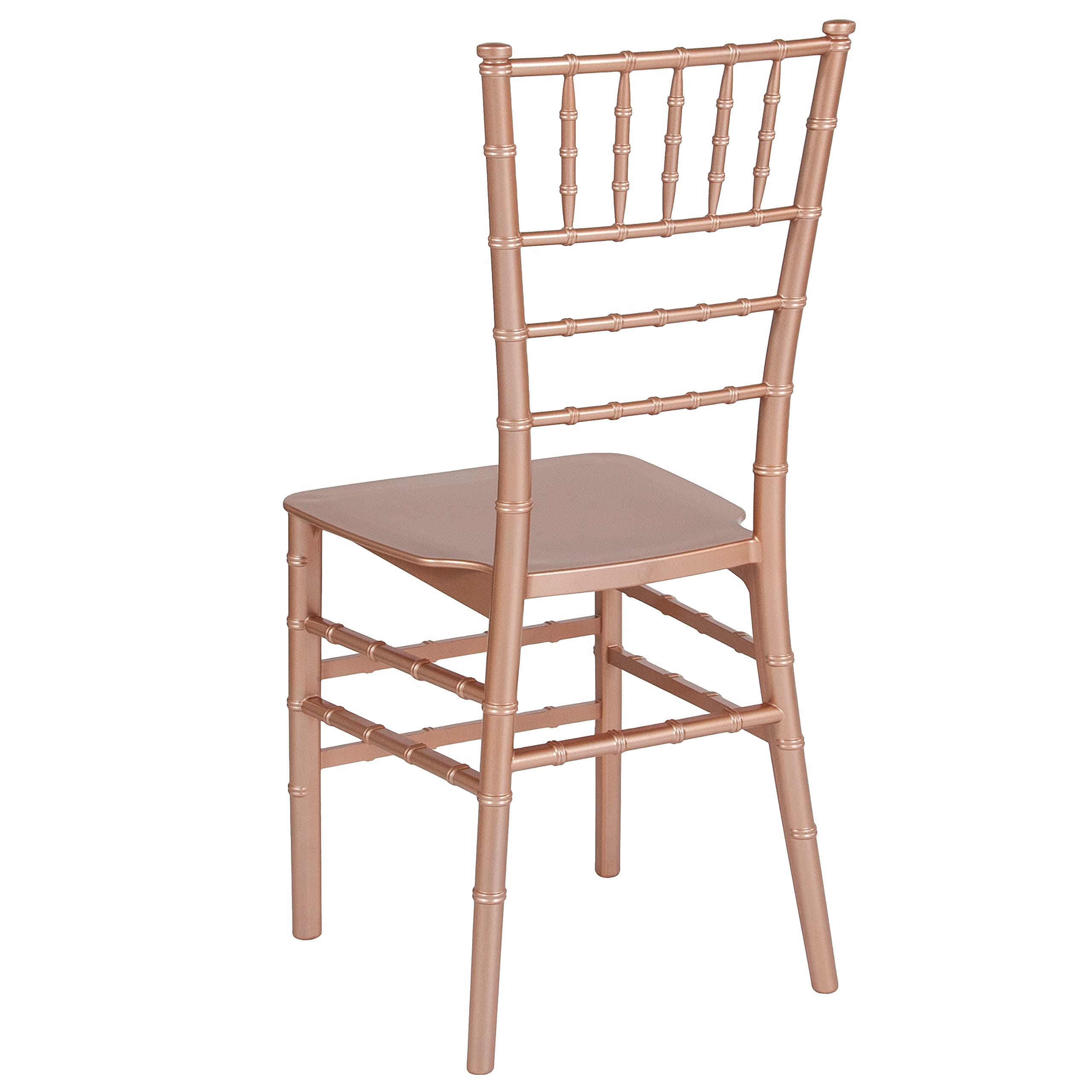 Flash Furniture Hercules Series Rose Gold Resin Stacking Chiavari Chair
