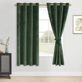 DWCN Velvet Curtain Panels - Olive Green Bundleable Grommet Top Thermal Insulated Window Treatment Set Home Decor Modern Curtain