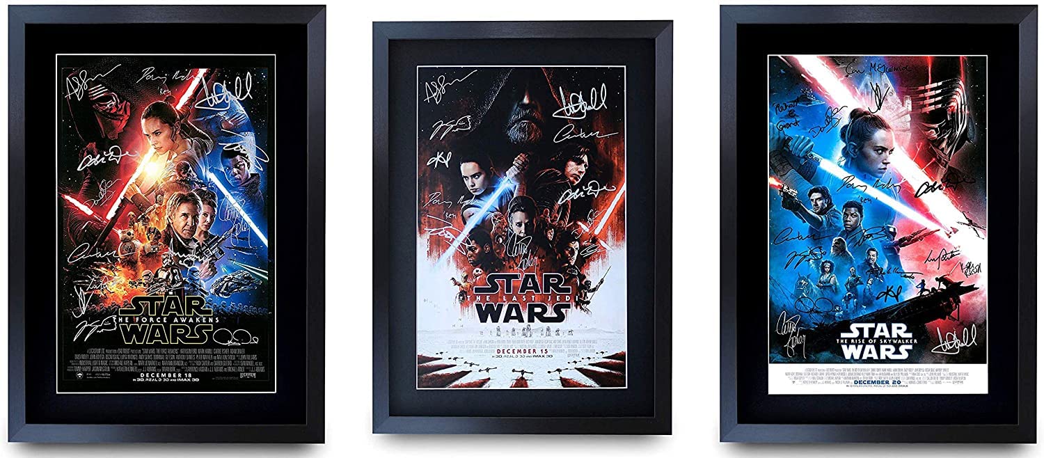 HWC Trading Star Wars Sequel Trilogy Collection Daisy Ridley 16 x 12 inch Gifts Printed Poster Signed Autograph Picture for Movi
