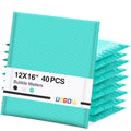 Ucgou Bubble Mailers 12X16 Inch 40 Pack Usable Size 12X15 Inch Large Padded Envelopes Teal Waterproof Packaging Bags For Shippin