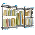 VIPEK X3 Basic Expandable Closet System, Heavy Duty Freestanding Open Wardrobe with Long Hanging Area, 5 Hanging Rods & 6 Adjust