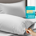 Thread Spread 100% Egyptian Cotton Pillow Cases - 800 Thread Count Pillow Cases Queen/Standard Size Set Of 2, Soft & Breathable