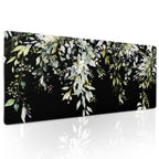 Sage Green Leaves Gaming Mouse Pad Xl Spring Summer Floral Extended Large Desk Mat Black Big Mousepad Non-Slip Rubber Base Stitc