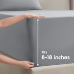Nestl Full Size Sheet Sets - 4 Piece Full Size Sheets, Deep Pocket, Hotel Luxury, Extra Soft, Breathable And Cooling, Grey Sheets For Full Size Mattress