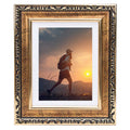 Beyond Your Thoughts 8x10 Picture Photo Frame (1 Pack Real Glass Antique with Matted for 5X7 Gold Color, Vertical or Horizontal,