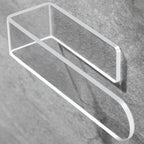 Taozun Hand Towel Holder/Clear Hand Towel Rack - Acrylic Plastics Towel Ring Self Adhesive Towel Bar for Bathroom or Kitchen Wal