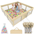 Foldable Large Baby Playpen 71  71, Portable Playard for Babies & Toddlers, Lightweight Safety Baby Fence, No Installation, Indo