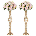 Versatile Metal Flower Arrangement Stand & Pillar Candles Holder Set for Wedding Party Dinner Centerpiece Event Restaurant Hotel