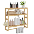 RRX Bathroom Shelf Storage Organizer, Shelf 3Tier Adjustable Layer, Beige