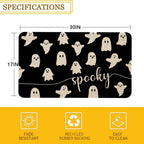 Mloabuc Happy Halloween Door Mat Outdoor Black Witchy Doormat Halloween Welcome Mats For Front Kitchen Mat Outdoor Indoor Heavy