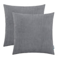 Hwy 50 Grey Gray Throw Pillows Covers 20X20 Inch For Couch Sofa Living Room Bed Bedroom, Velvet Soft Cozy Solid Decorative Squar