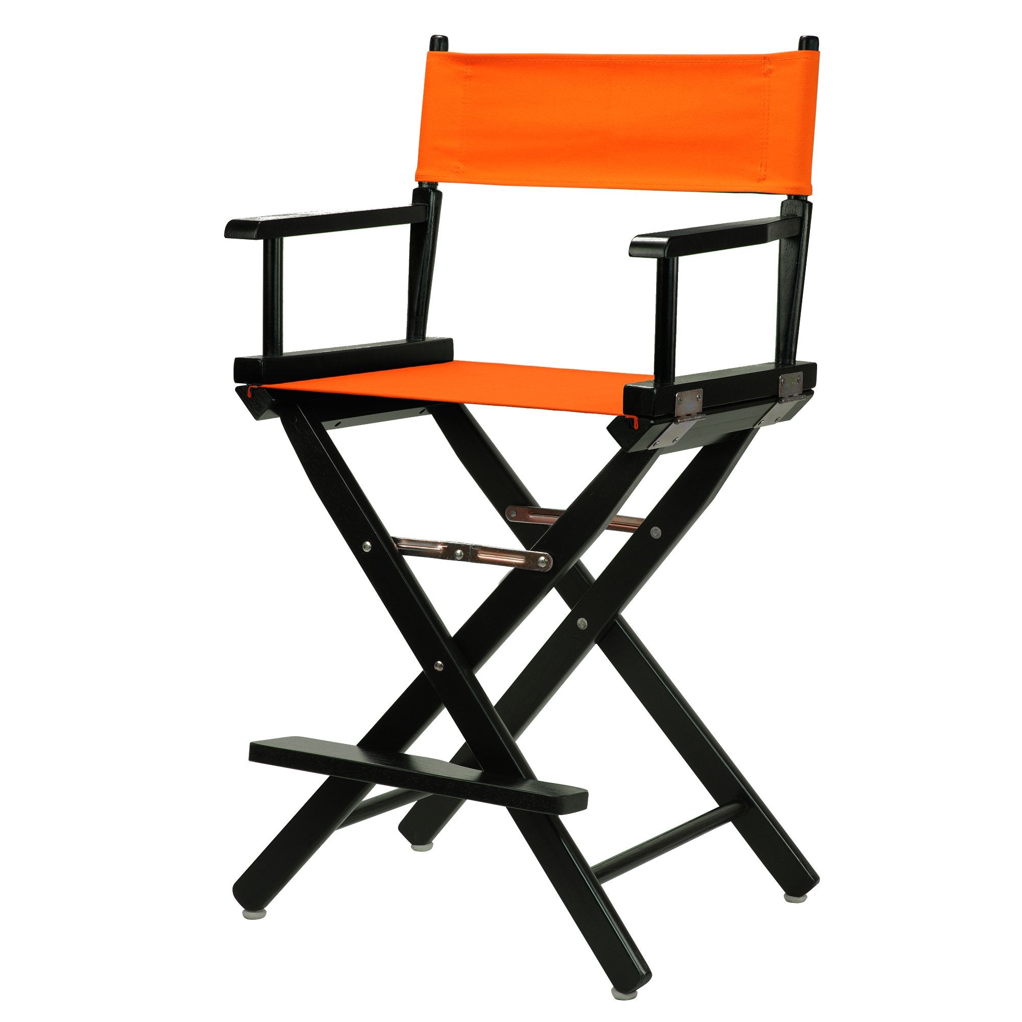 Casual Home 24" Director'S Chair Black Frame-With Tangerine Canvas, Counter Height