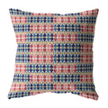 HomeRoots Red and Blue 16' Red Blue Spades Suede Throw Pillow